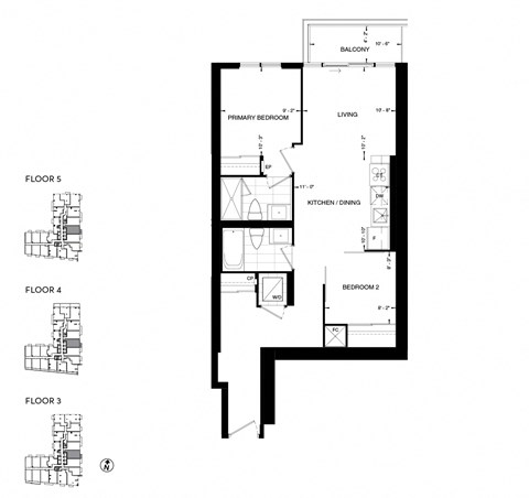 a floor plan of a house with floor plans of different floors